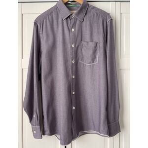 Tommy Bahama Jeans Men's M Island Crafted Button Down Shirt Purple Striped